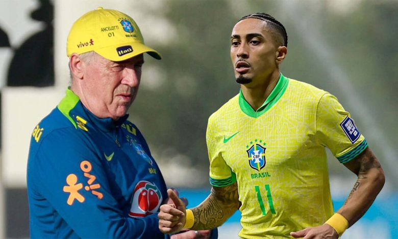 أنشيلوتي ورافينيا في منتخب البرازيل