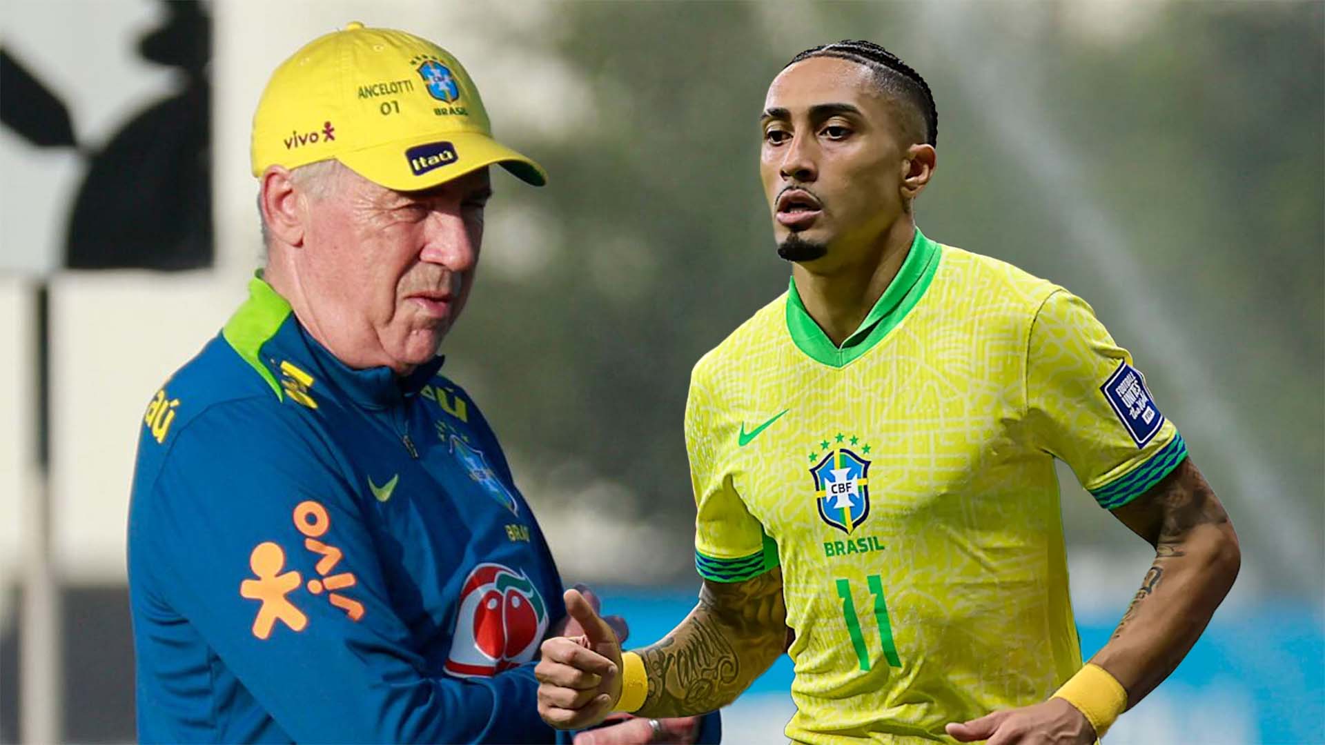 أنشيلوتي ورافينيا في منتخب البرازيل