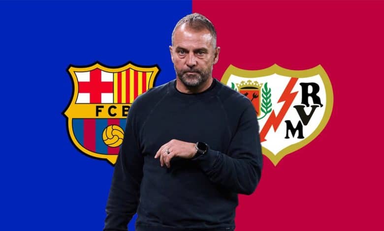 هانز فليك مباراة برشلونة ورايو فاليكانو