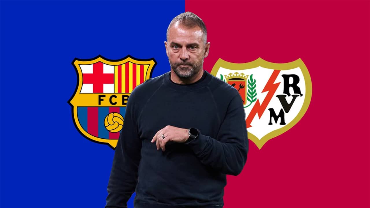 هانز فليك مباراة برشلونة ورايو فاليكانو