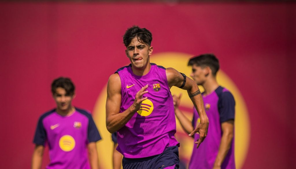 مارك بيرنال في تدريبات برشلونة