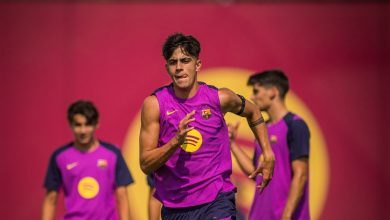 مارك بيرنال في تدريبات برشلونة