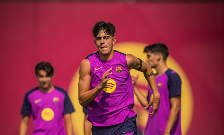 مارك بيرنال في تدريبات برشلونة