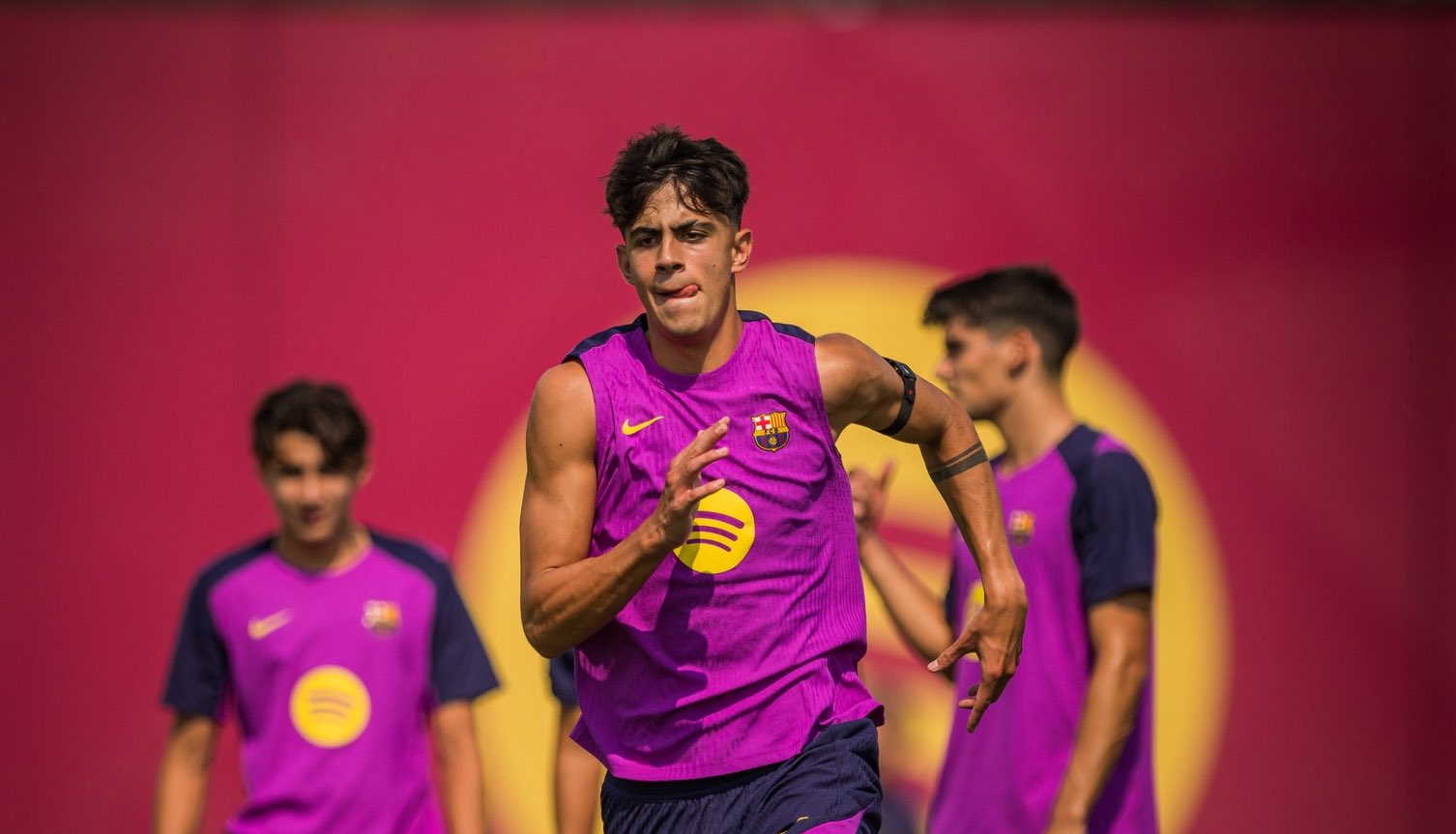 مارك بيرنال في تدريبات برشلونة